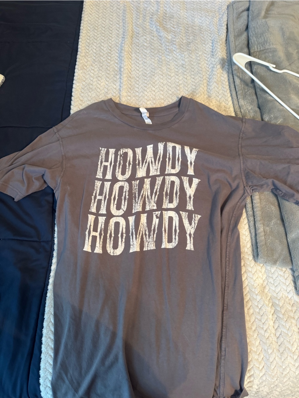 Graphic Crewneck Sweatshirt with Distressed Text